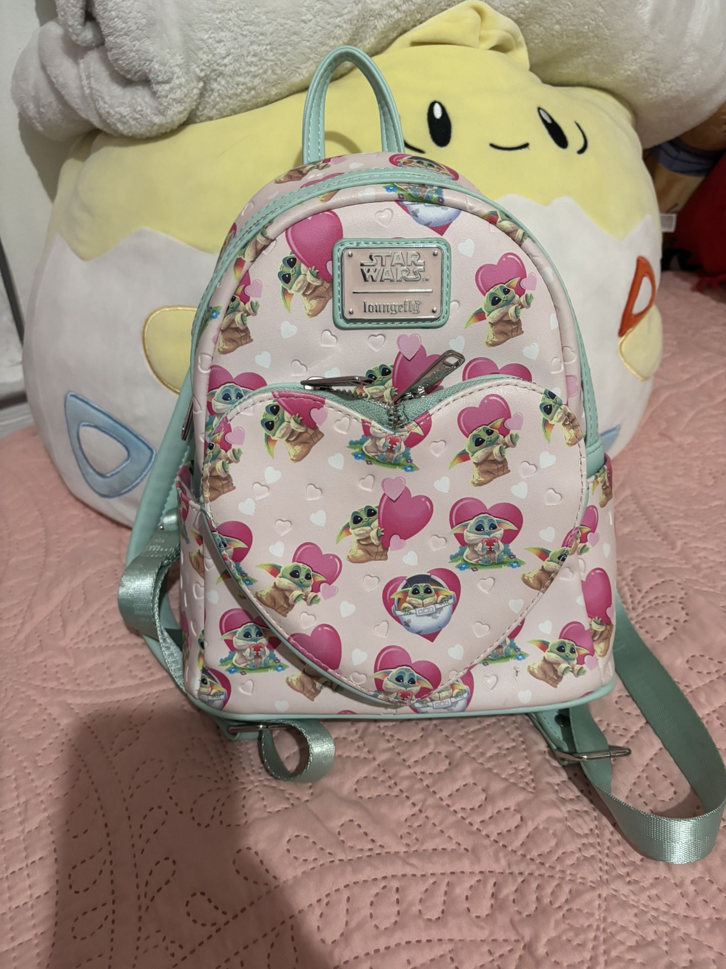 Baby Yoda Pink Backpack