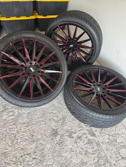 BRAND NEW 24" XM Street Wheels & Versatyre Tires – Complete Set of 4