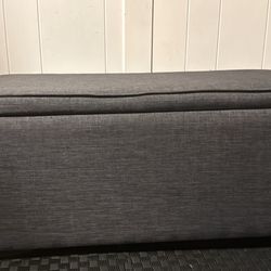 Grey Storage Ottoman