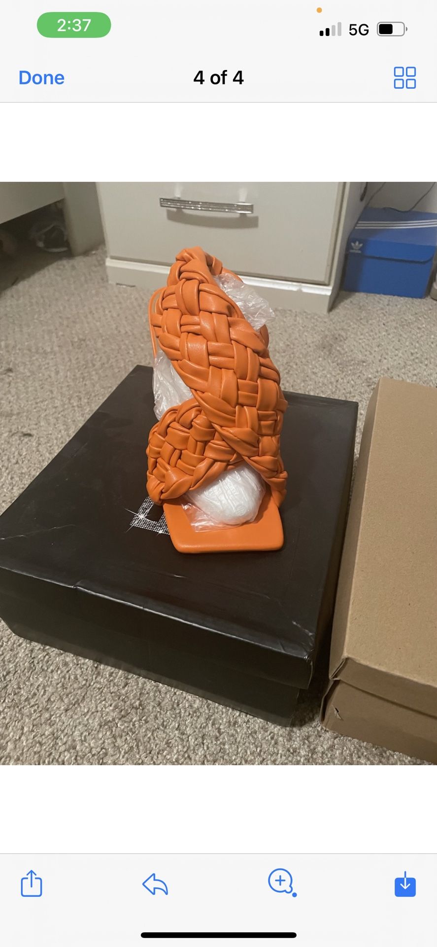 Orange Shoes In Perfect Condition Sz6