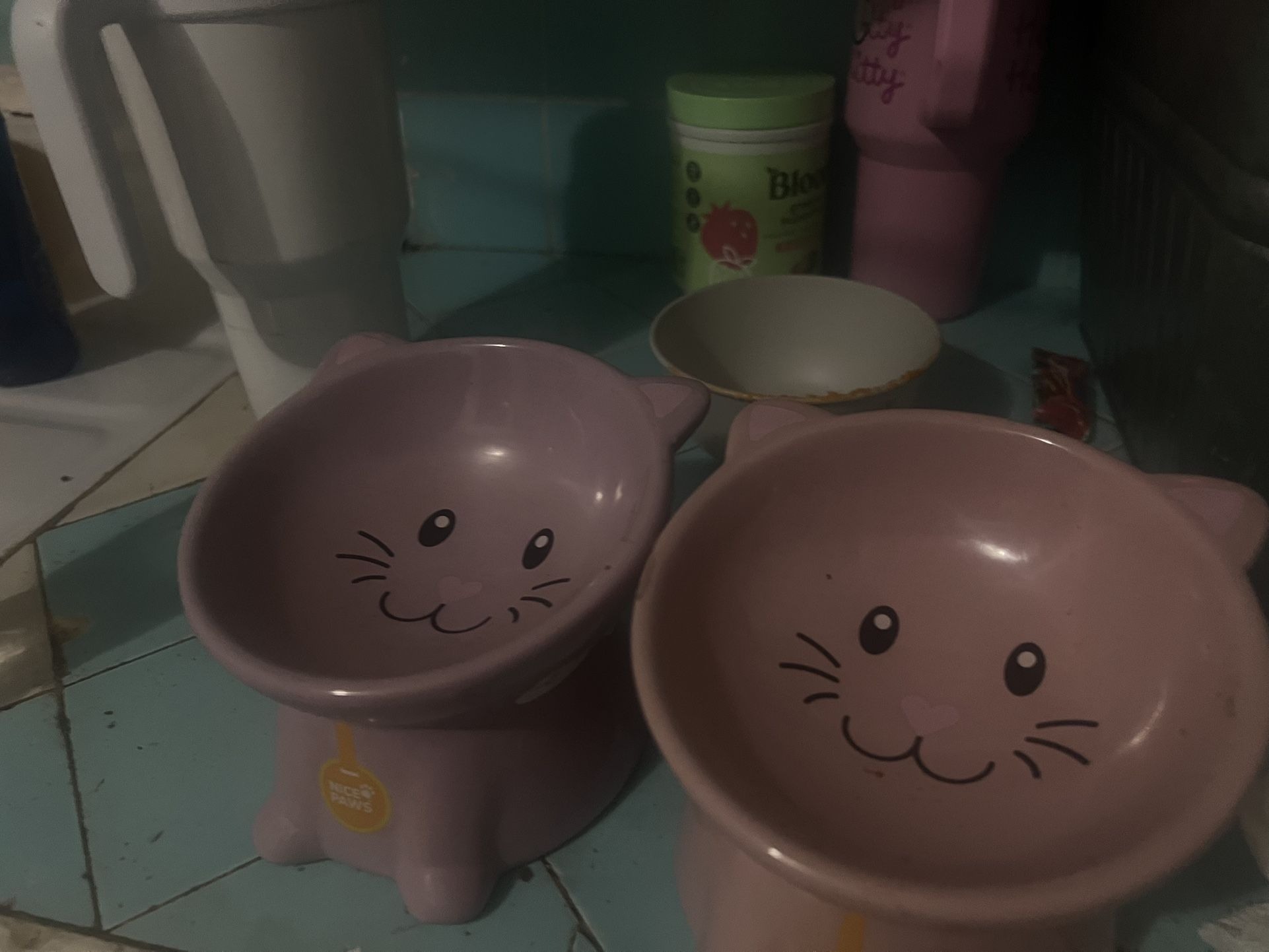 Pink Cat Bowls