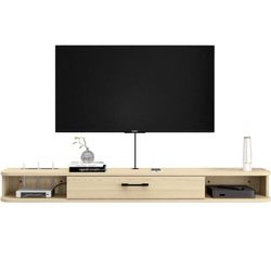~63” Floating Tv Stand (light Oak)