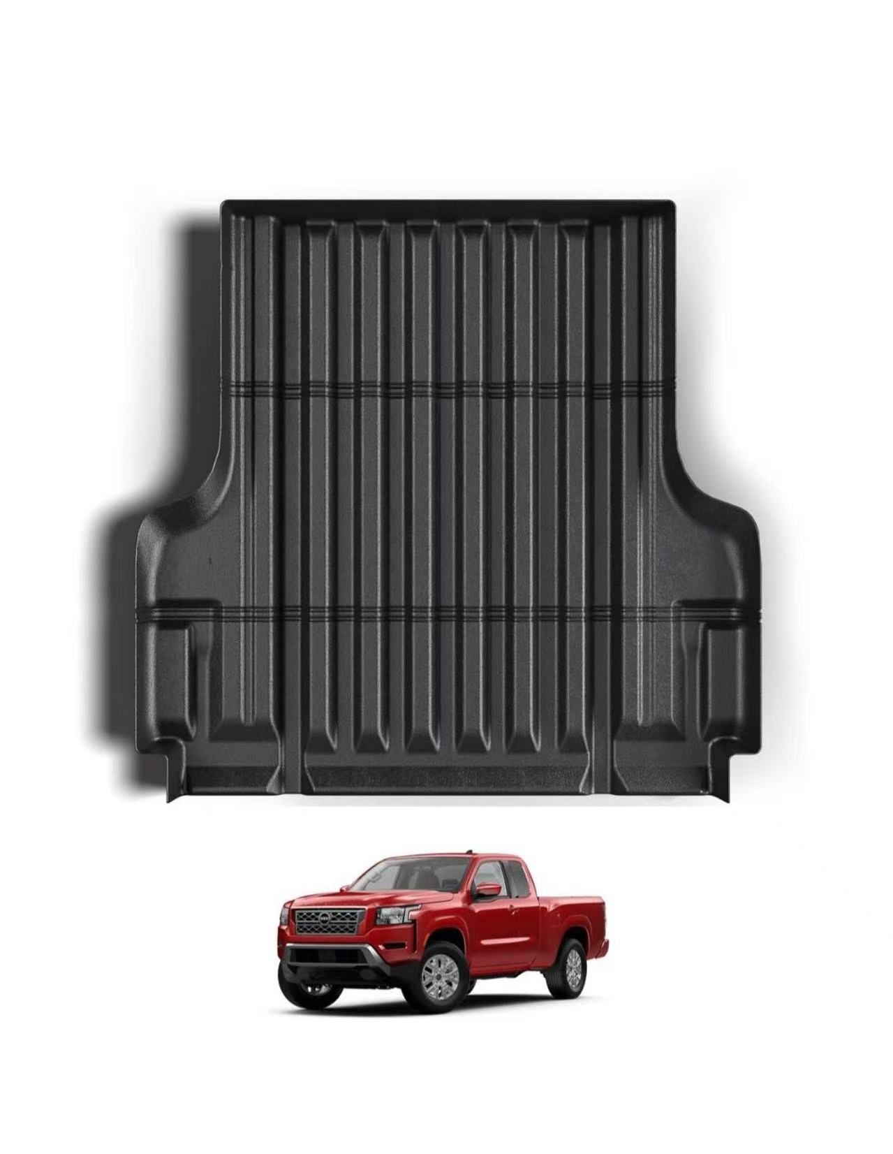 CARESA Truck Bed Mat with Raised Edge for 2024 2023 2022 Nissan Frontier Accessories, All Weather 5FT TPE Heavy Duty Thickness Pickup Bed Liner