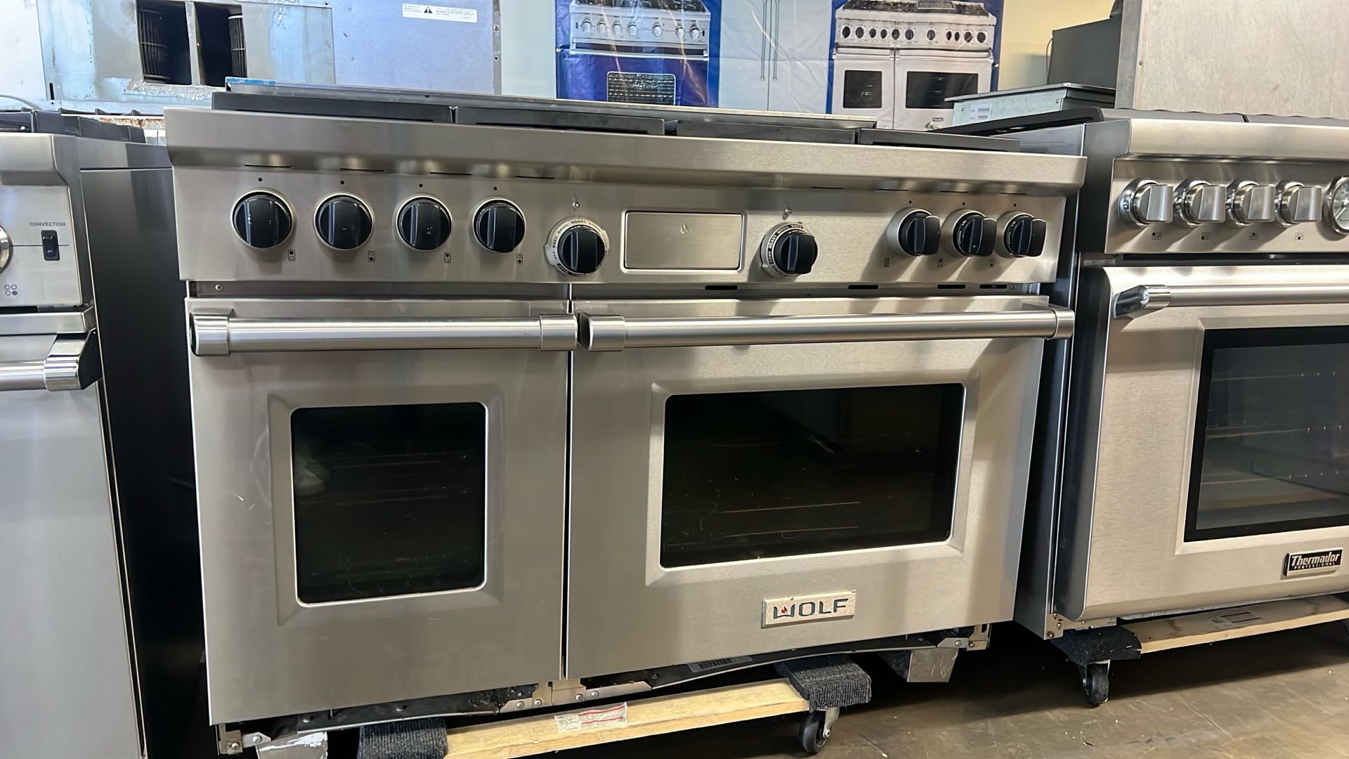 WOLF 48”WIDE DUAL FUEL RANGE STOVE STAINLESS STEEL