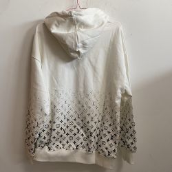 Mens All Over Hem Logo Hoodie White 