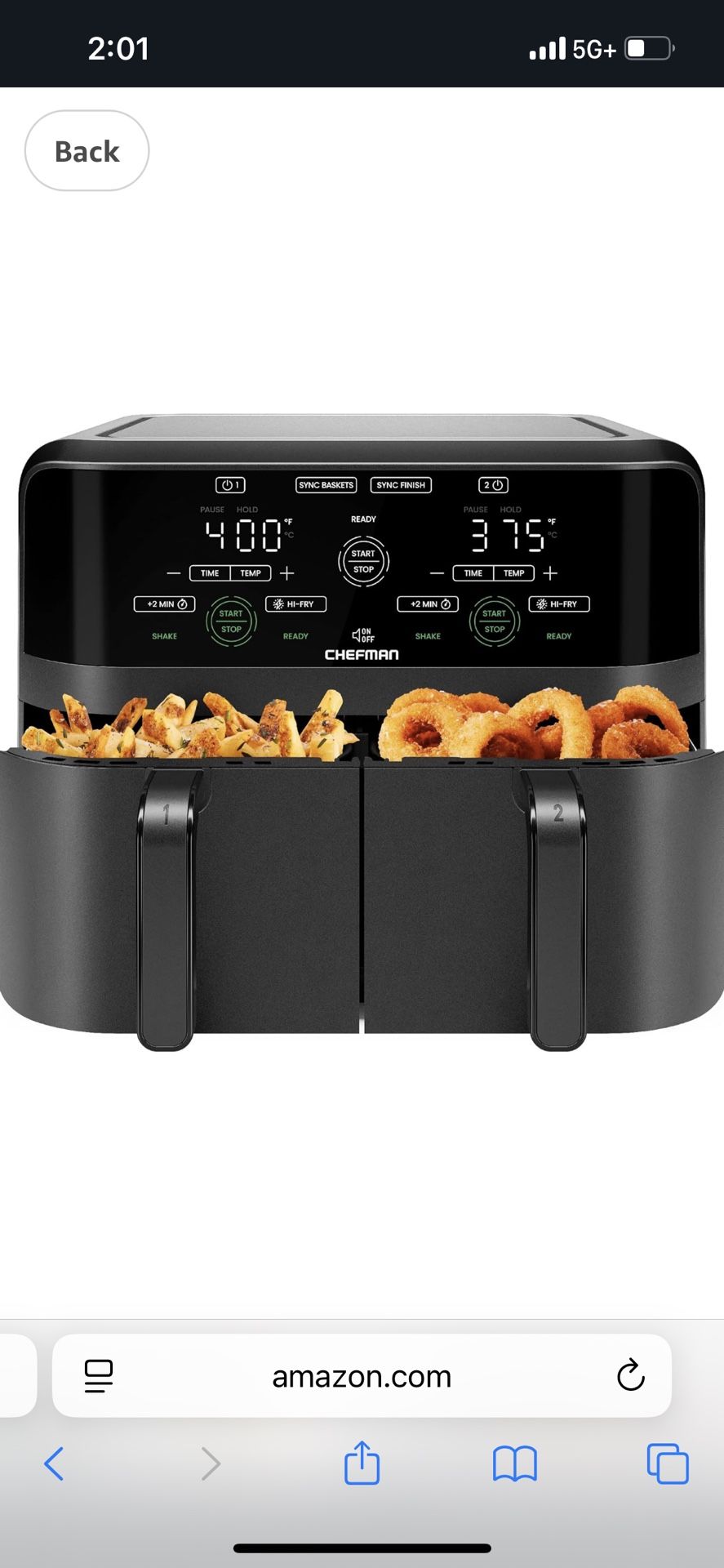 Brand New Chefman TurboFry Dual Air Fryer,All Products : American Fashion Style Bags On Sale