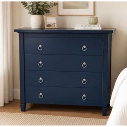 Stunning Refinished Navy Dresser