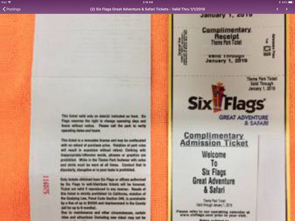 2 Six Flags Great Adventure Safari Tickets Valid Thru For Sale In Nj Us Offerup 2 Six Flags Great Adventure Safari Tickets Valid Thru For Sale In Nj Us Offerup