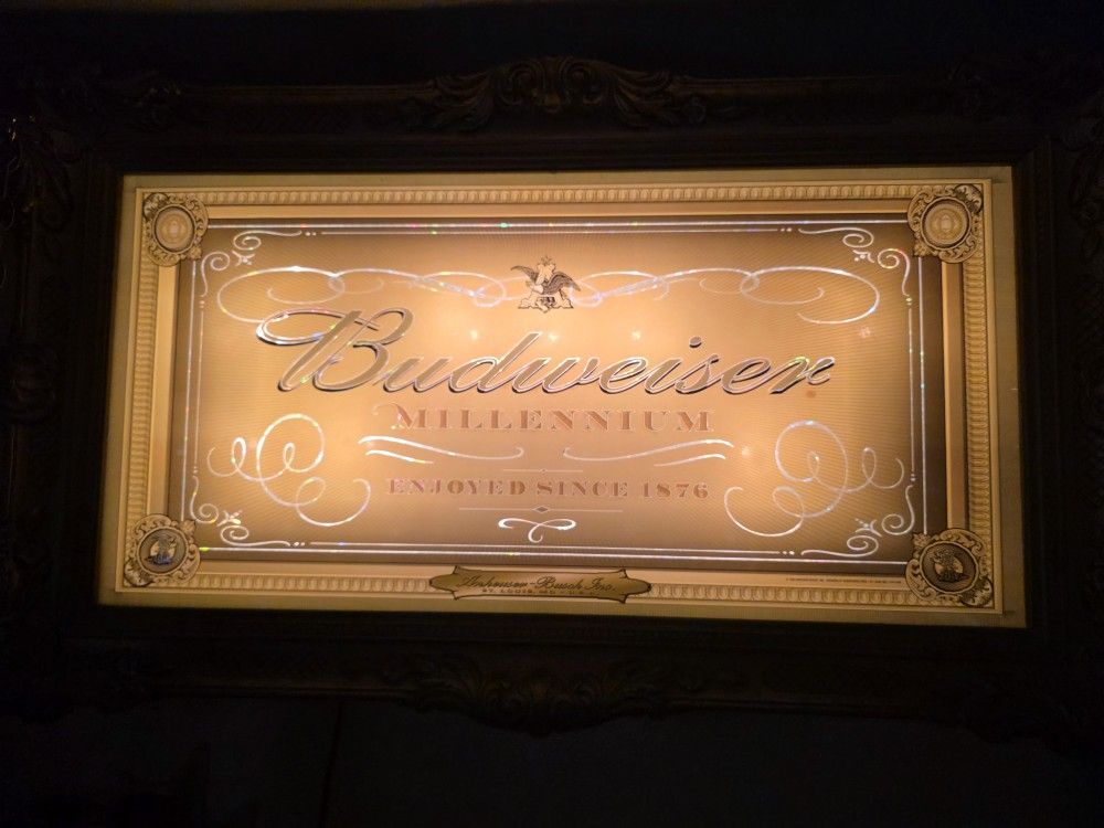 Clydesdale Budweiser Millennium Lit Mirroe Antique 