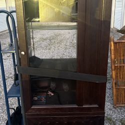 Black Cabinet With Glass Door