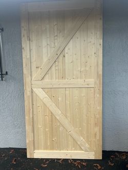Unfinished Pine Wood Barn Door