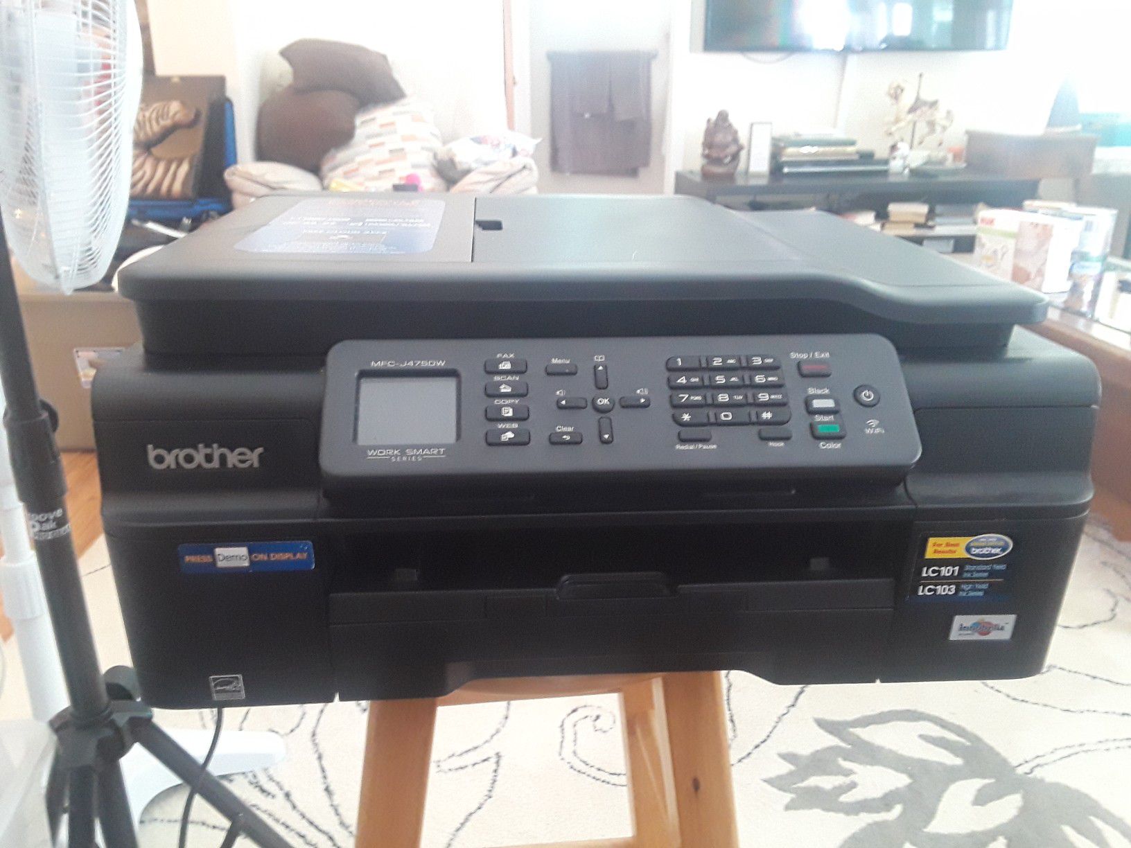 Brother MFC-J475DW Printer- Compact Wireless Inkjet All-in-One with Duplex Print