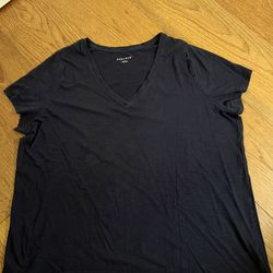 blue Ava & Viv v-neck t-shirt