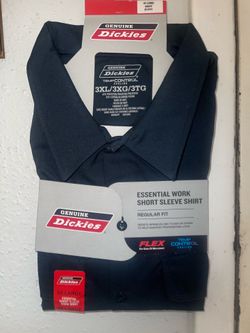 3XL Genuine Dickies Men's FLEX Short Sleeve Work Shirt w/ Cooling Temp Control- ONE BLACK - ONE BLUE