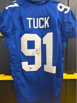 Justin Tuck Signed New York Giants Custom Jersey