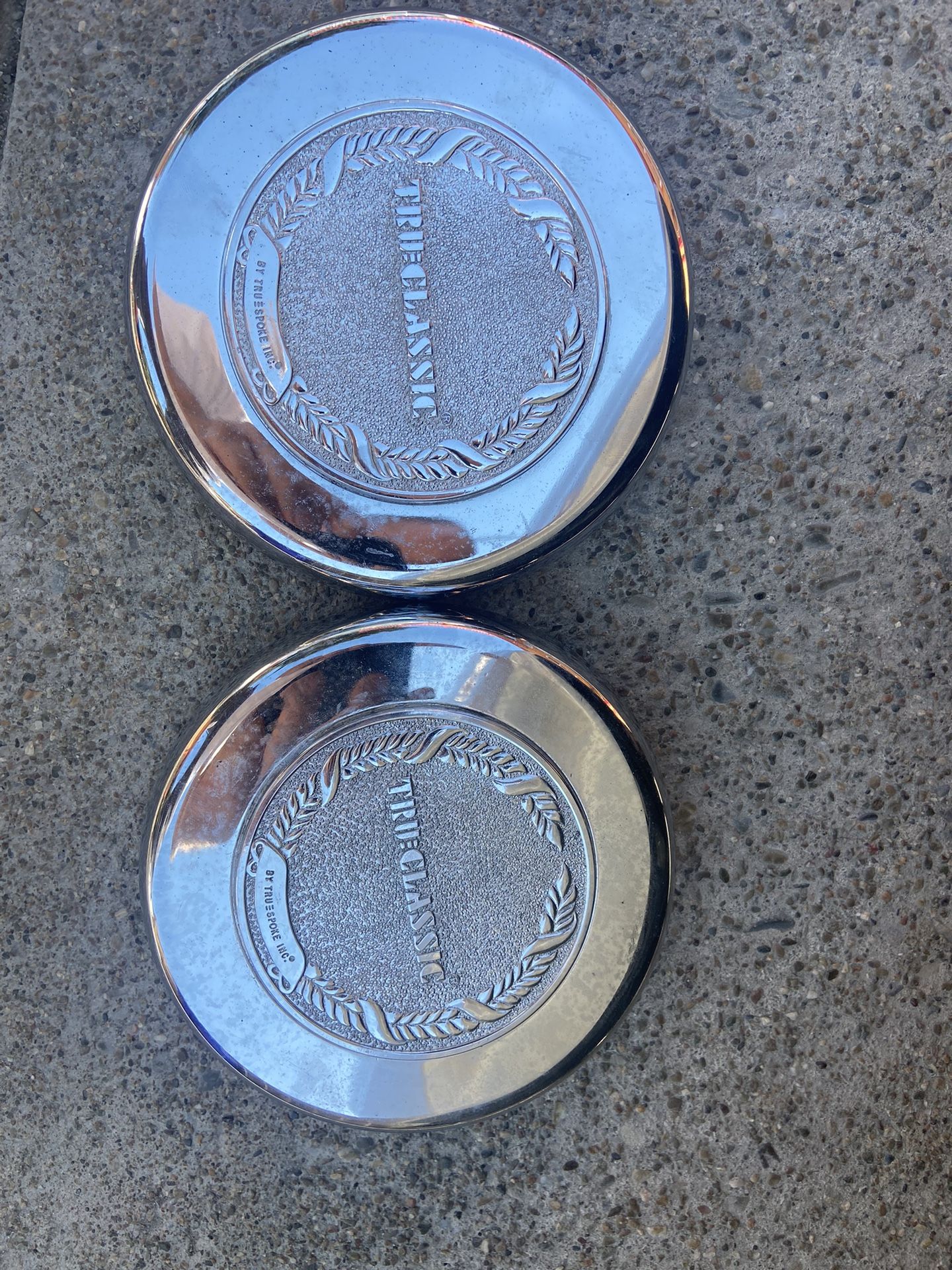 2) Original Tru Classic Wire Wheel Caps
