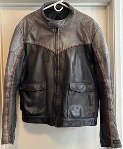 Vintage Rex Marsee Motorcycle Jacket Mens Size 50-Cafe Racer Leather-Used