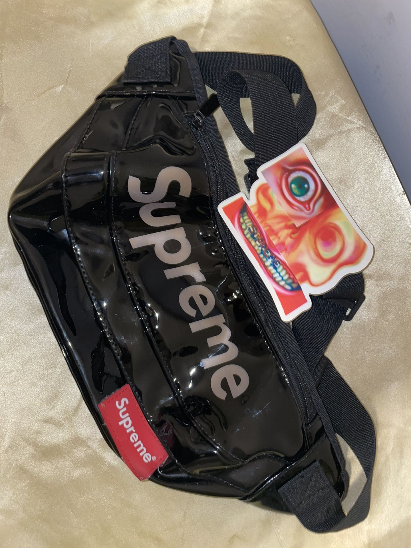 Black Vintage Supreme Fanny Pack