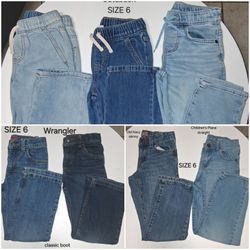 SIZE 6 BOY CLOTHES JEANS (ROPA PANTALONES PARA NIÑO TALLA 6 AÑOS)