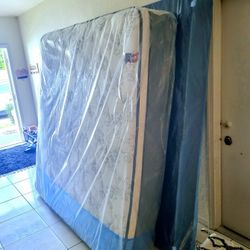NEW KING PILLOW TOP MATTRESS AND BOX SPRING -- Also Available In All Sizes.