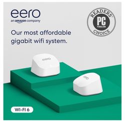 EERO 6 mesh wifi router - Supports internet plans up to 900 Mbps. 1 month old 