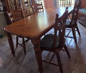 Sturdy all wood chairs and tables