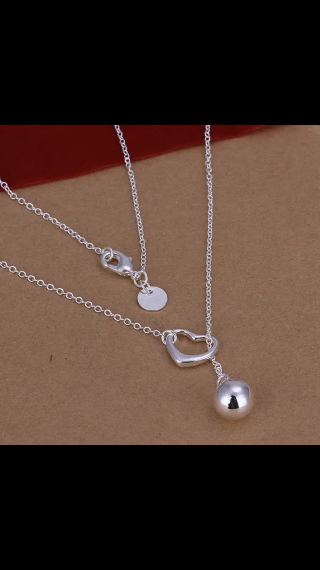 Sterling silver plated 925 stamped necklace