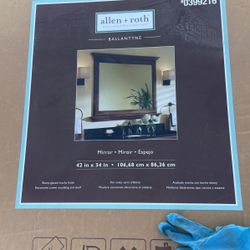 Wood Bathroom Mirror 