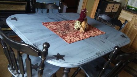 Primitive style kitchen dining table