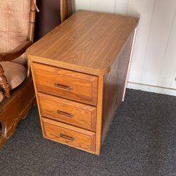 Oak End Table For A Trailer Or RV