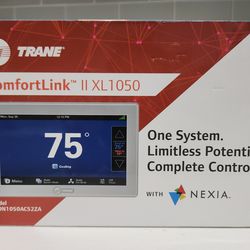 Trane XL1050 ComfortLink Wi-Fi Smart Thermostat – Model TZON1050AC52ZC Built-in Humidity Sensor with Zoning Control & 7" high Definition Color Touchsc