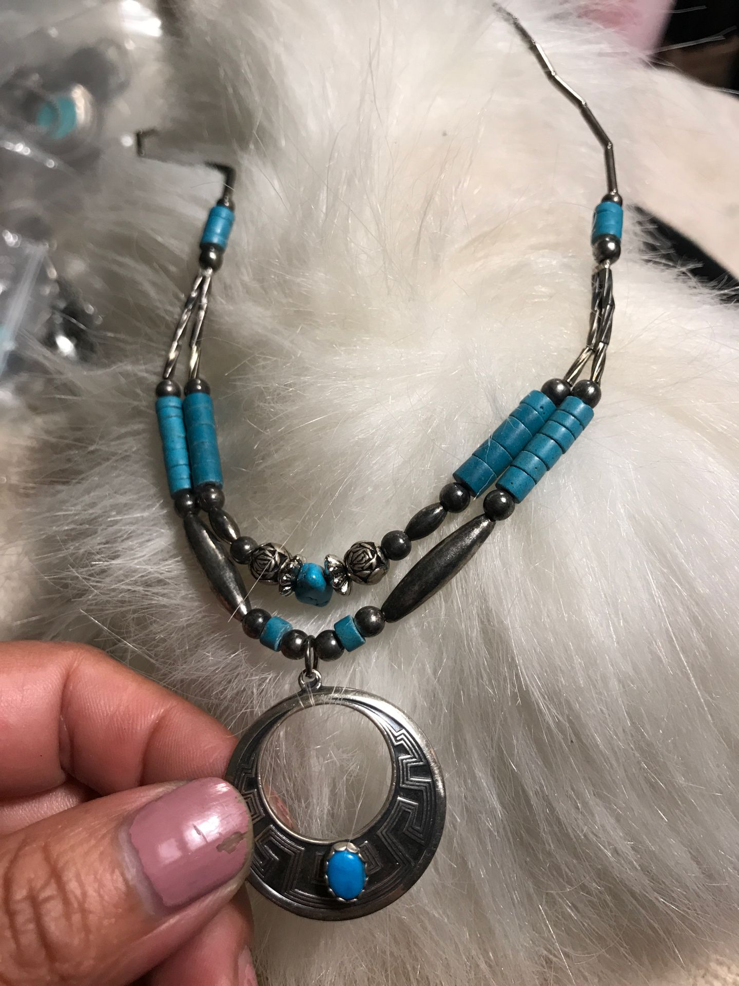 Sterling turquoise necklace