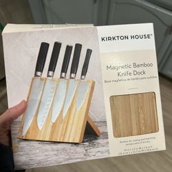 Magnetic Bamboo Knife Dock