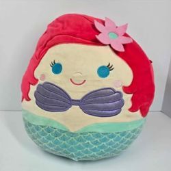 Squishmallow x Disney The Little Mermaid Ariel Plush 10” Stuffed Animal Toy Cute