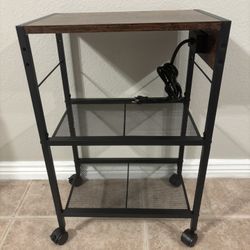 HOOBRO Industrial Printer Stand, 3-Tier Mobile Printer Table, Rolling Cart 11” X 16.5”