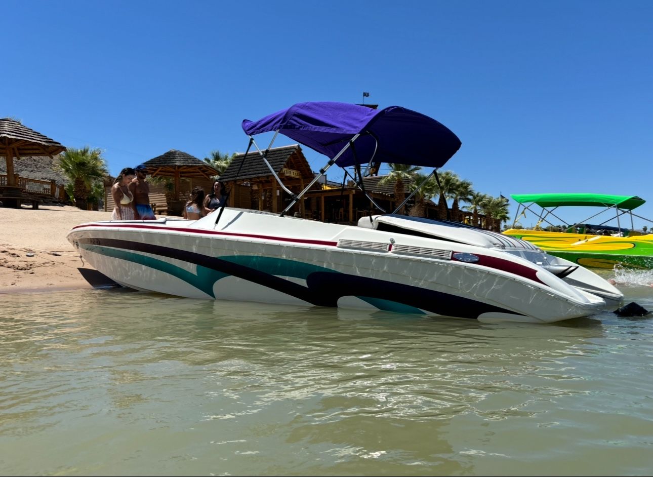 1996 26ft commander custom open bow boat.