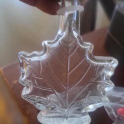 Leaf Shaped Glass Jar