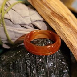 🔮Brand New Healing Crystal Ring- Orange Agate 🔮