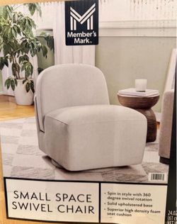 Members Mark Small Space Swivel Chair in Dove Brand New In Box