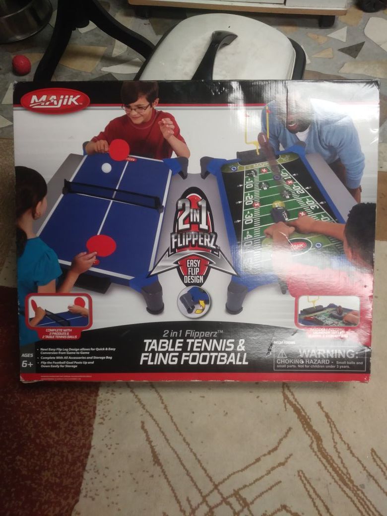 Table tennis and fling football