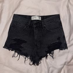 New Black Abercrombie And Fitch Jean Shorts 00
