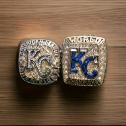 Royals World Series Ring (Salvador Perez) And Kansas City Royals American League championship ring