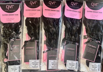 Queen Virgin Remy French Curly Crochet 18 Inches (5 Packs)