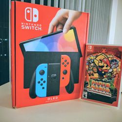 Nintendo Switch OLED ( RED/ BLUE NEON)