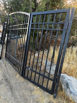Black Wrought Iron Driveway Gate Panels