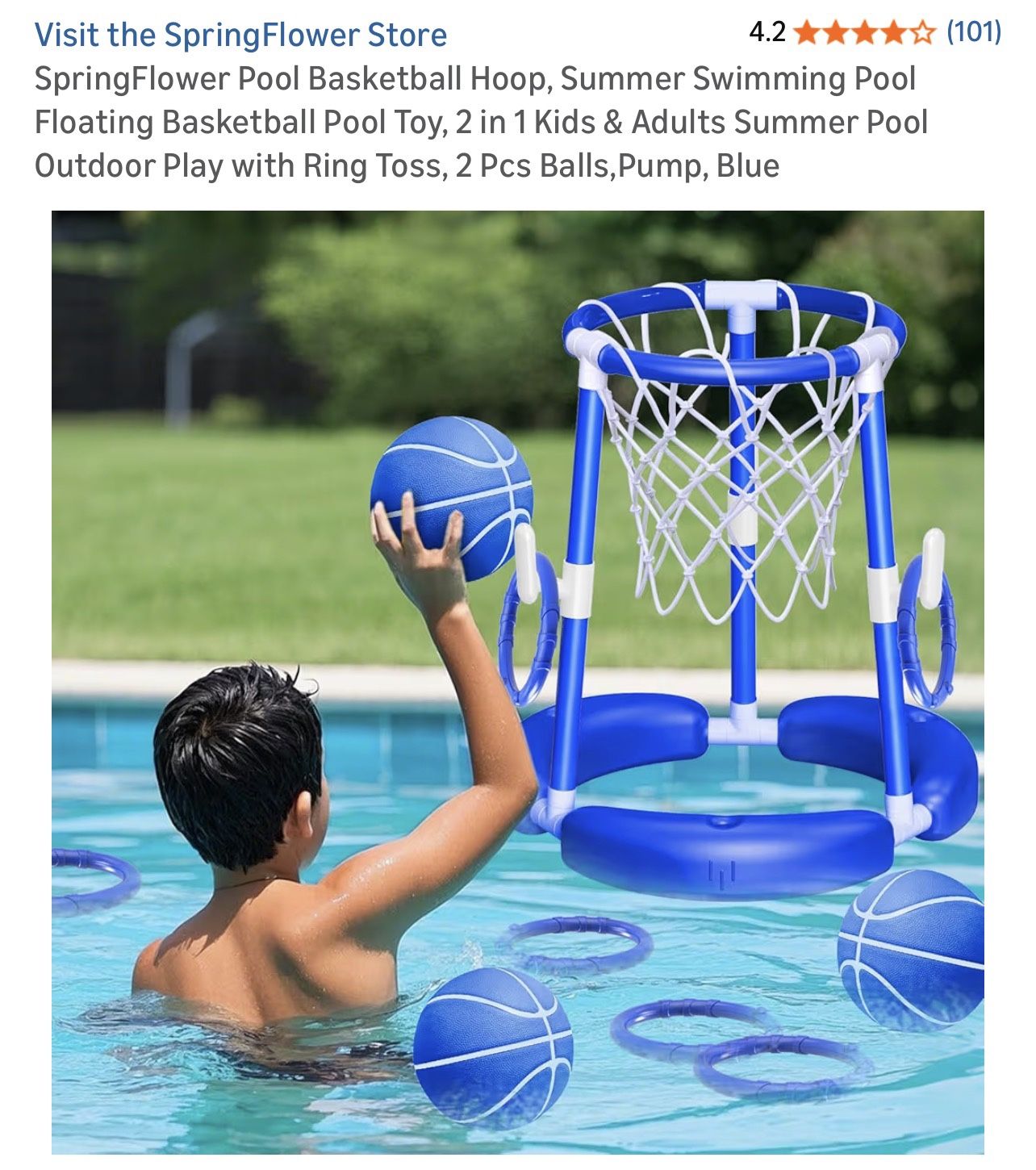 Pool Basketball Hoop