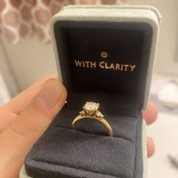 14K Yellow Gold Engagement Ring w/ 0.74 Carat Lab Diamond
