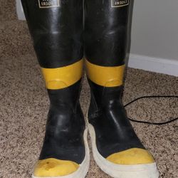 bf goodrich vintage firefighter boots rubber fireman retro heavy duty size 10