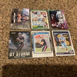 6 Drake Maye Rookie Football Cards New England Patriots MVP Candidate 