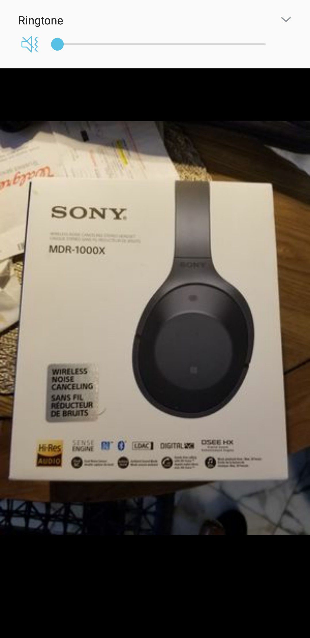 New Sony MDR-1000X premium Noise Cancelling wireless Bluetooth headphones